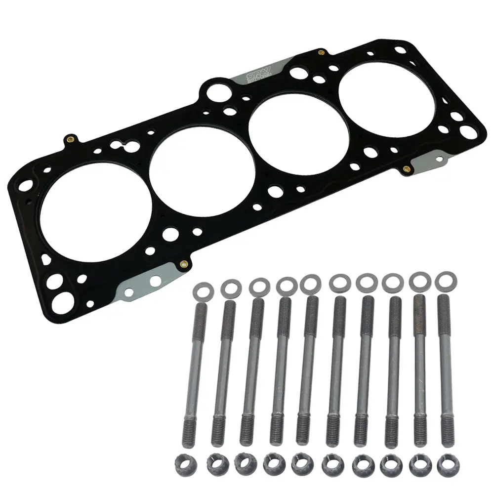 Vw Mkiii Gti 2.0L 8V 136Mm Head Stud Set + Mls Decompression Head Gasket 1.5Mm 1