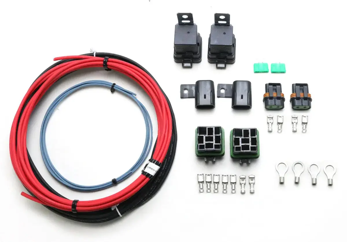 Qfs Dual Fuel Pump Relay Hotwire Kit - Includes Relays, Wiring, Fuses, Terminals 1