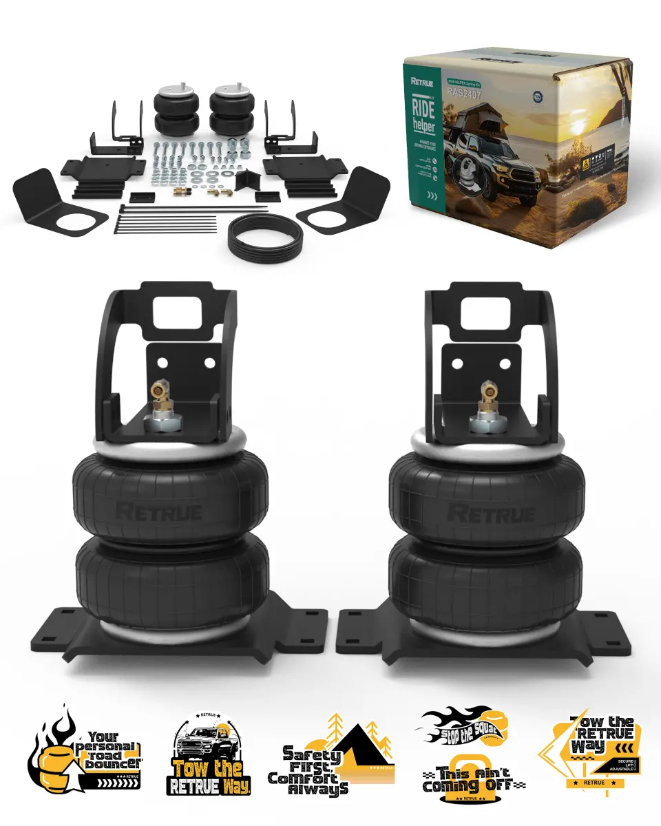 Retrue Premium Air Helper Spring Kit for Toyota Tacoma (2005–2023) – 5,000 lb Capacity, Complete No-Drill System