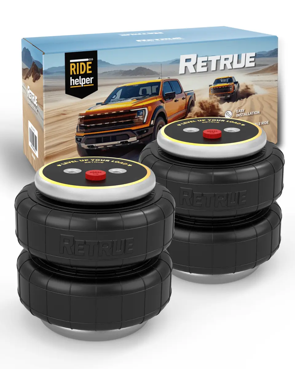 Retrue Replacement Air Spring Pair – Heavy-Duty Rear Bellows for Firestone Kits (2582, 2525, 2250, etc.), 5–100 PSI Range