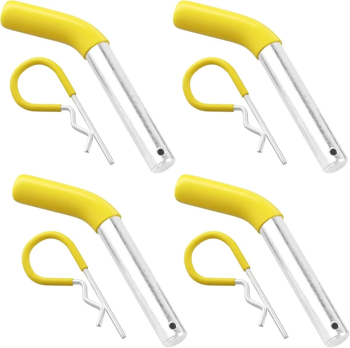 Retrue Galvanized Trailer Hitch Pins (5/8", 4-Pack) – Rust-Resistant, Vinyl-Grip Receiver Pins for 2" & 2.5" Hitches