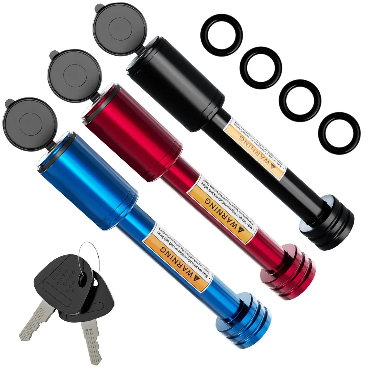 Retrue 5/8" Anti-Theft Receiver Hitch Pin Lock – Heavy-Duty 2" Trailer Hitch Lock with Dual Keys for Trucks, SUVs & Cargo Carriers