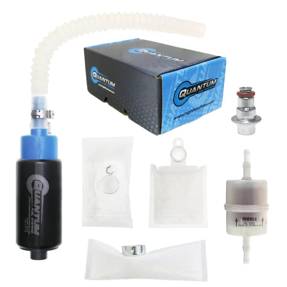 Qfs In-Tank Fuel Pump W/ Regulator & Genuine Mahle Filter, Hfp-389-Ur3f2 1