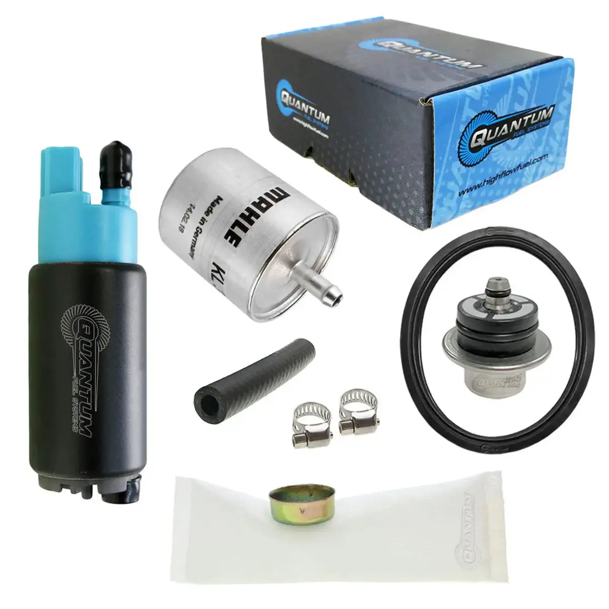 Qfs Oem Replacement In-Tank Efi Fuel Pump W/ Regulator, Tank Seal, Genuine Mahle Filter, Strainer, Hfp-382-Brt3f2 1