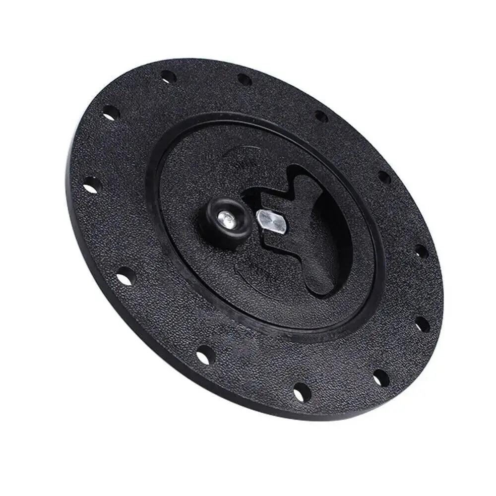 Fuel Resistant Plastic Filler Cap, Plate, And Fittings Kit – Black, 150Mm Plate Diameter 1