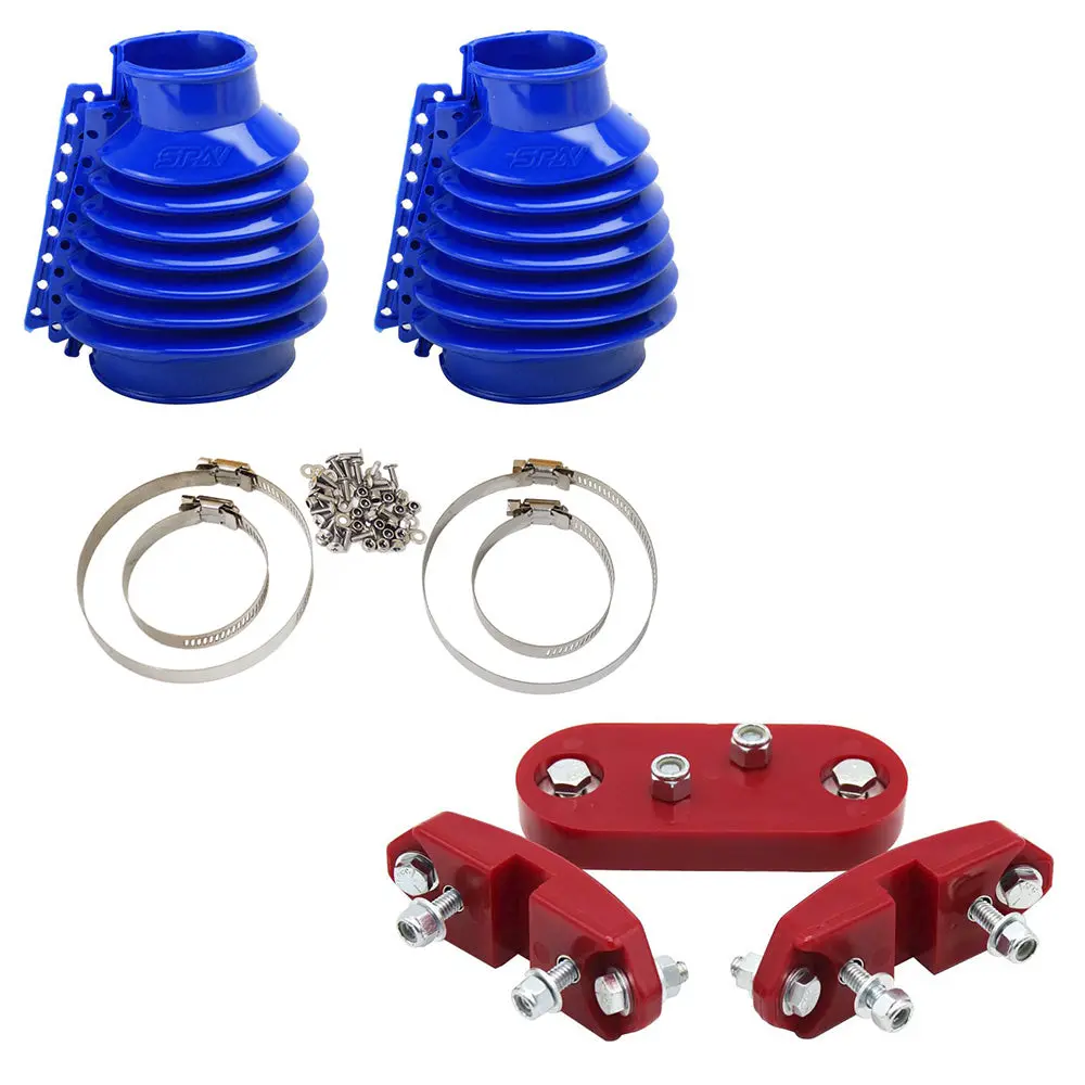 Rear Swing Axle Boots Pair - Blue + Urethane Transmission Mount Kit For Vw Bug/Beetle/Buggy/Baja 1