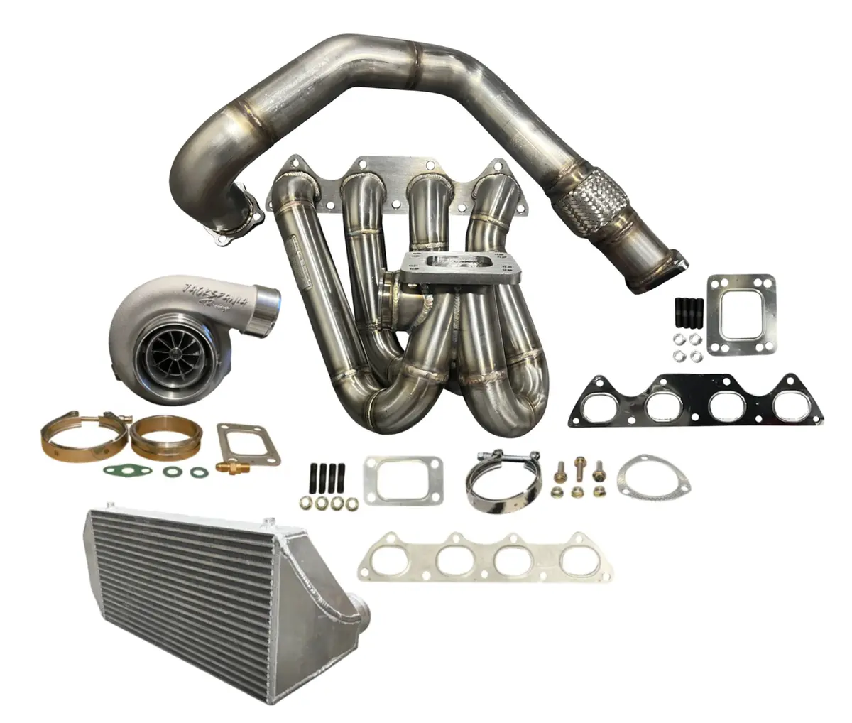 B Series T3 T4 Top Mount Turbo Manifold And Intercooler Kit With 6262 Turbocharger 1