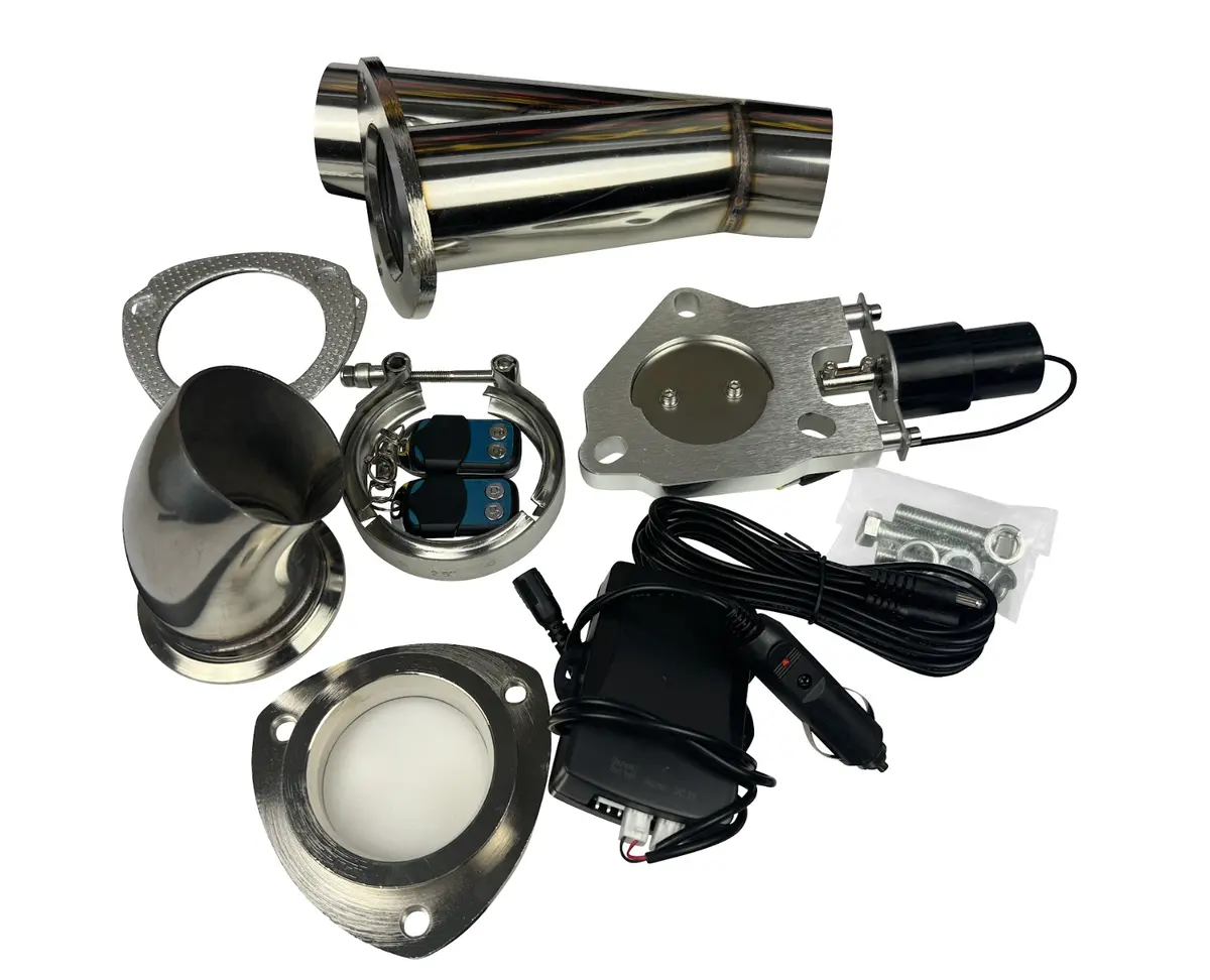 Electric Exhaust Catback Downpipe Cutout Valve System Kit With Remote, 63Mm And 76Mm 1