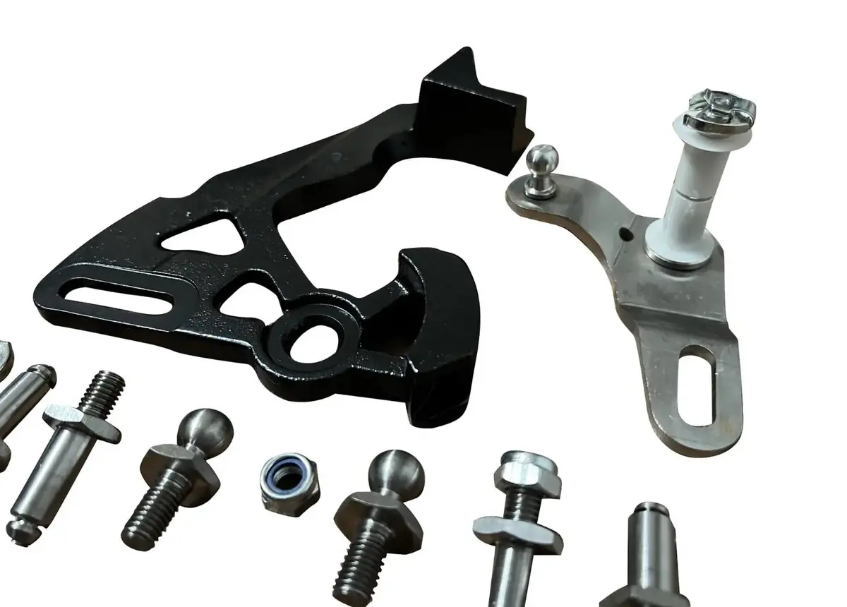 Adjustable Short Shifter Kit Nickel Plated Billet Steel 1