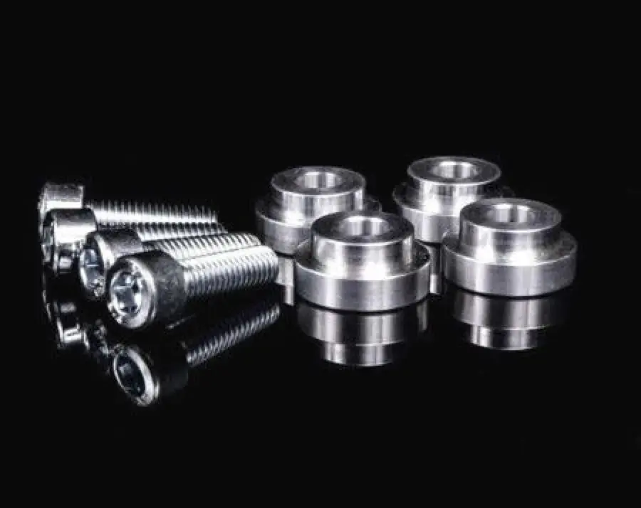 Solid Aluminum Shifter Box Plate Base Bushings For 2006-2011 Honda Civic Si 8Th Gen Mt 1