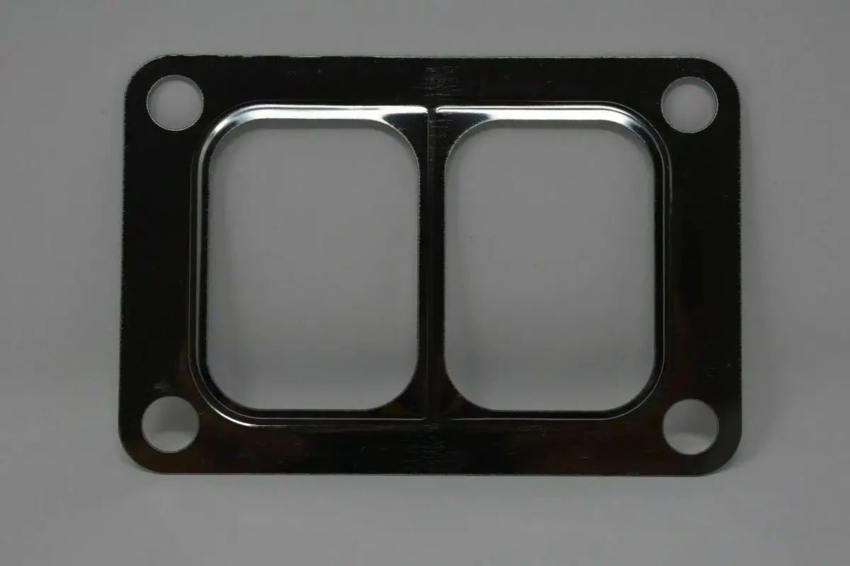 T6 Turbo Manifold Inlet Flange Gasket Divided Twinscroll Cnc-Machined Mild Steel 1