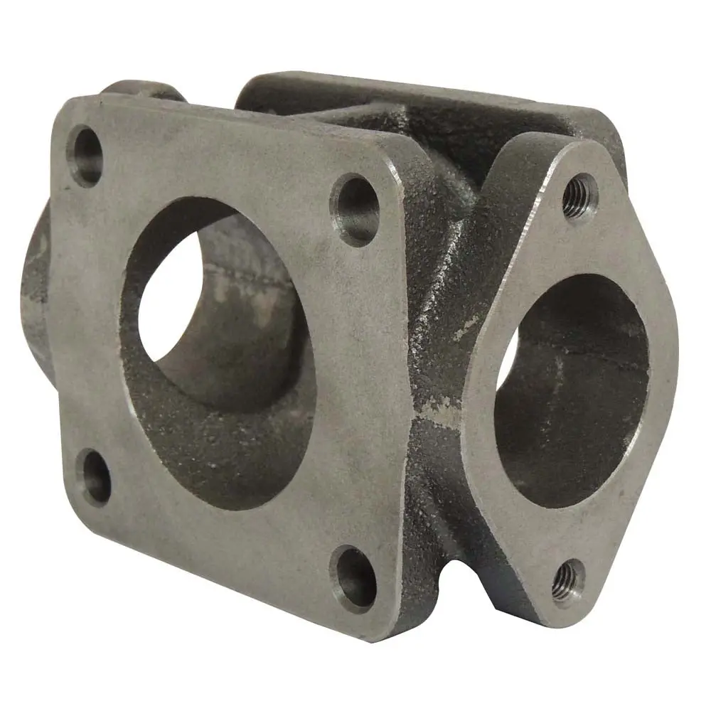 T4 Cast Iron Flange Turbo Charger Manifold Exhaust Adapter Dual Wastegate Port 1