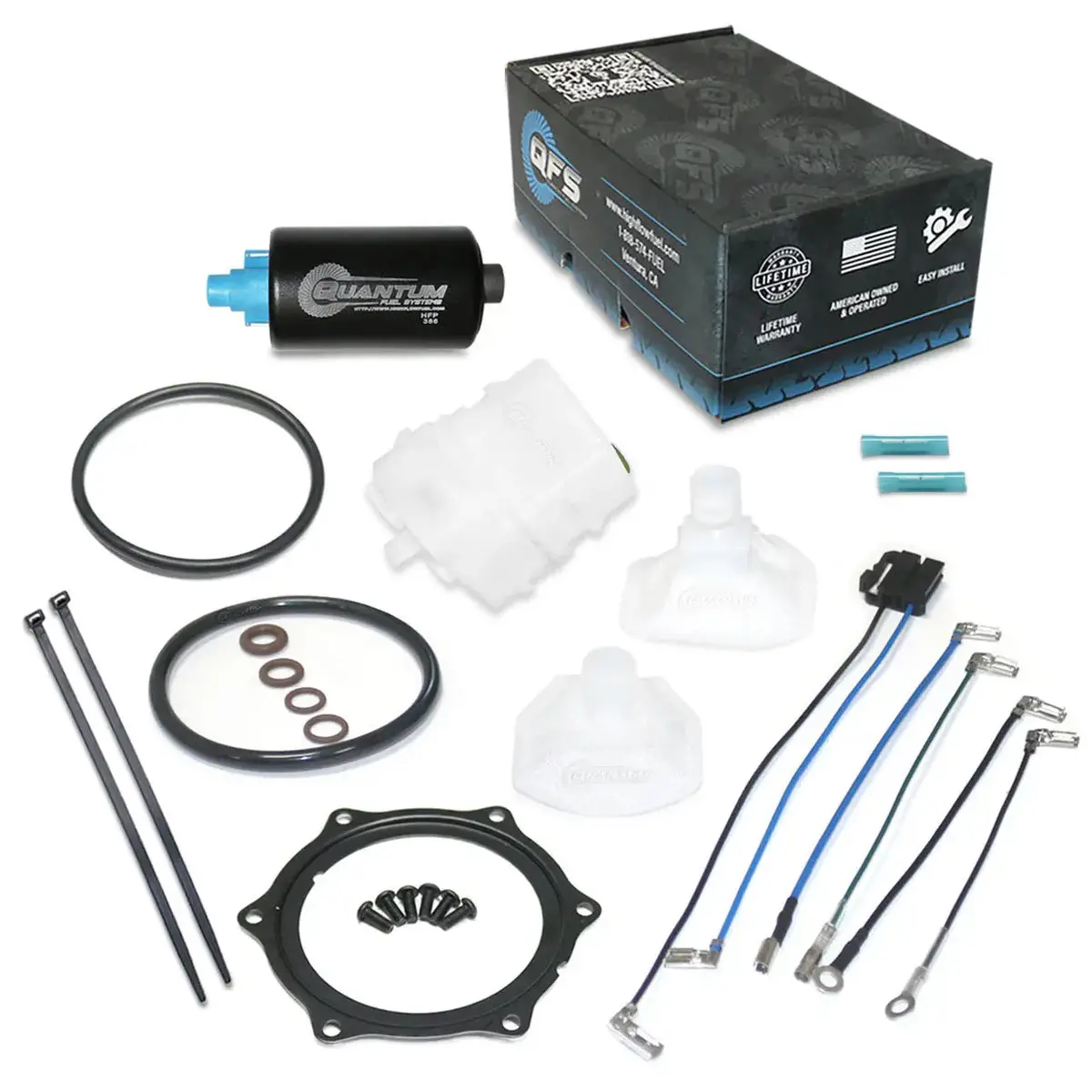 Qfs T35 In-Tank Fuel Pump W/ Tank Seal, Lock Ring & Filter, Hfp-386-U2f 1