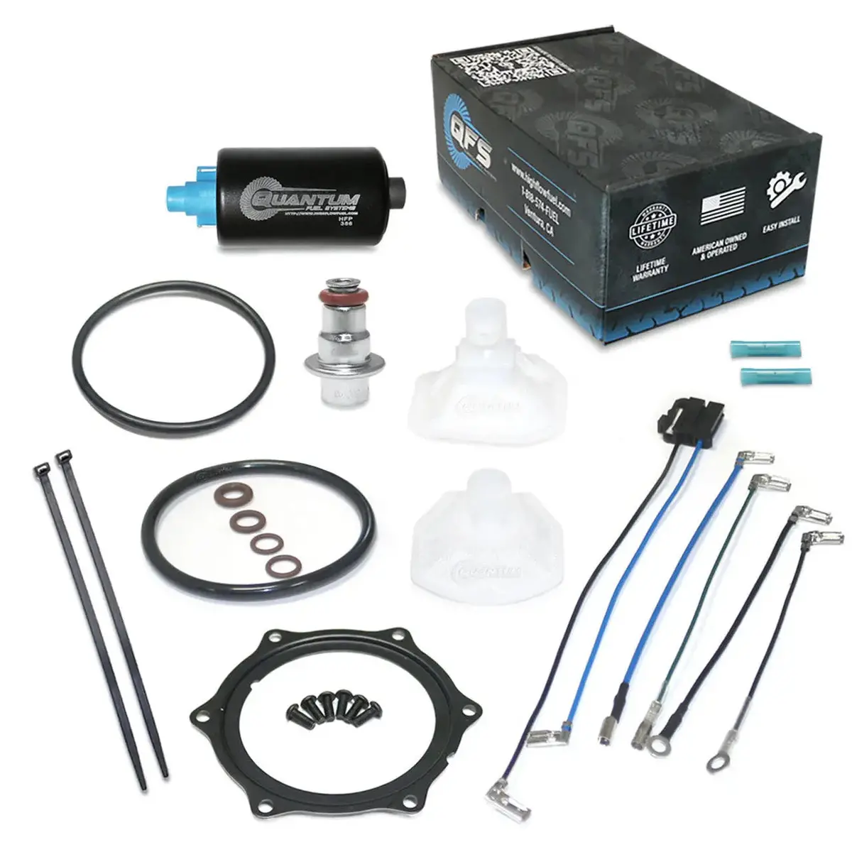 Qfs T35 In-Tank Fuel Pump W/ Tank Seal, Lock Ring & Regulator, Hfp-386-U2r 1