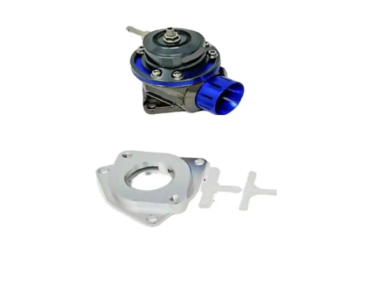 Type Fv Blow Off Valve With Direct Adapter Flange And Install Kit, Blue, Aluminum Body 1