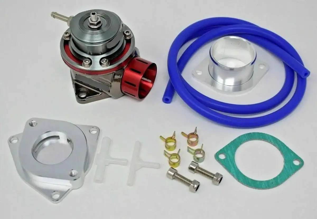 Type Fv Blow Off Valve With Adapter Flange For Hyundai Veloster 1.6T, Red Aluminum 1