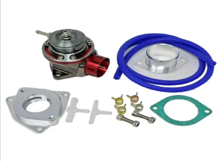 Type Fv Blow Off Valve With Adapter Flange For Hyundai Veloster 1.6T, Blue Aluminum 1