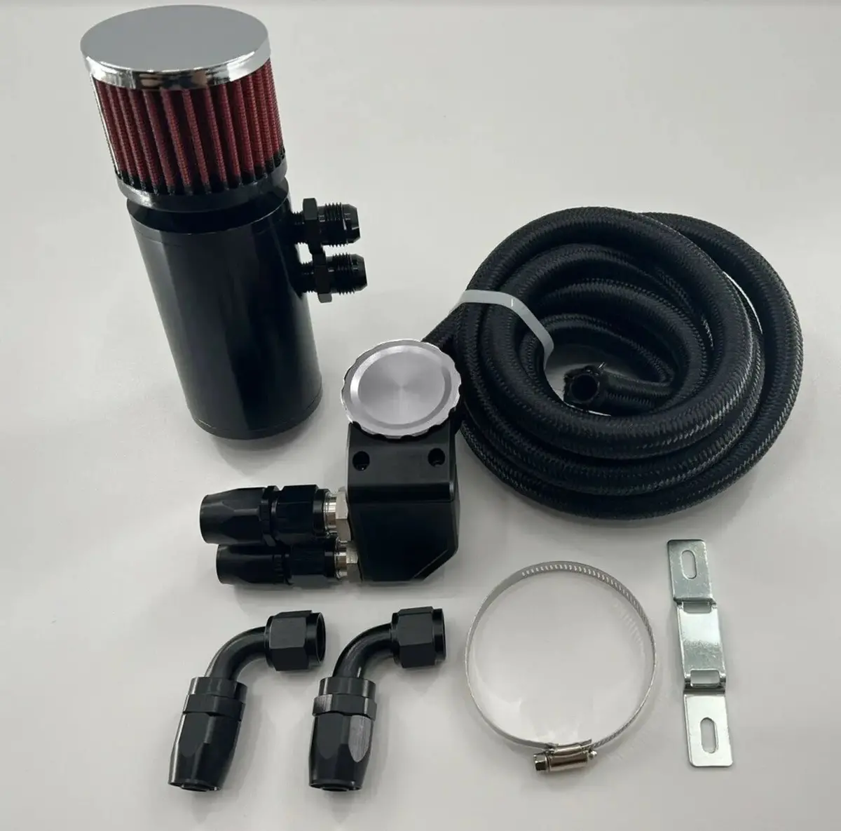 Ultra Vent Oil Catch Can Valve Cover Cap With 10An Fittings For B Series B16 B18 B20 1
