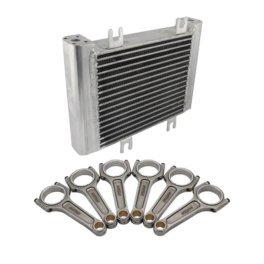 09-16 For Gtr R35 Billet Aluminum Oil Cooler -Replaces 21305Jf02b Direct Bolt On + 165Mm X 23Mm Super A Forged Con Rod Set With 7/16" Bolts 1