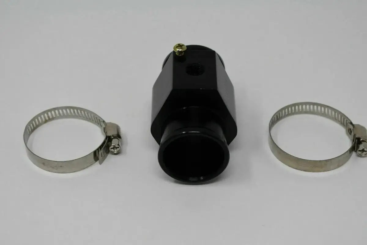 30Mm Water Hose Coolant Temperature Sensor Adapter Black 1
