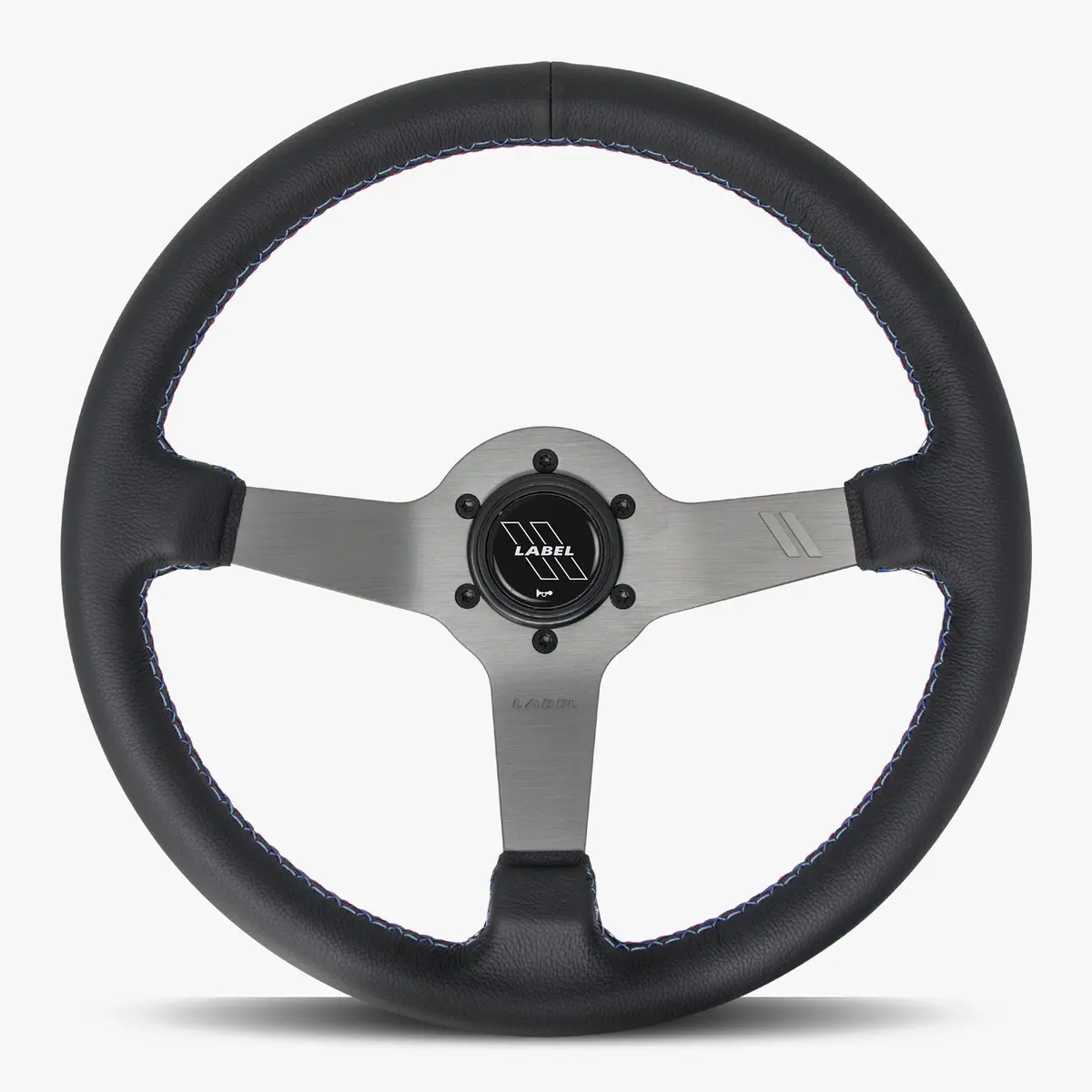 The Classic Black Leather Steering Wheel With Graphite Spoke And Bavarian Stitch 1