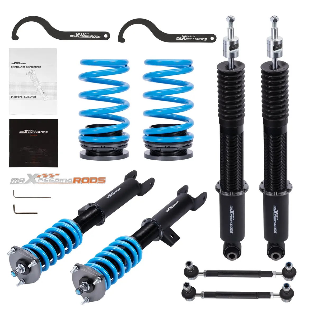 24-Way Coilover Shock+Spring Damper Kit Tesla Model Y Rwd 2020+ Lowering Kit 1