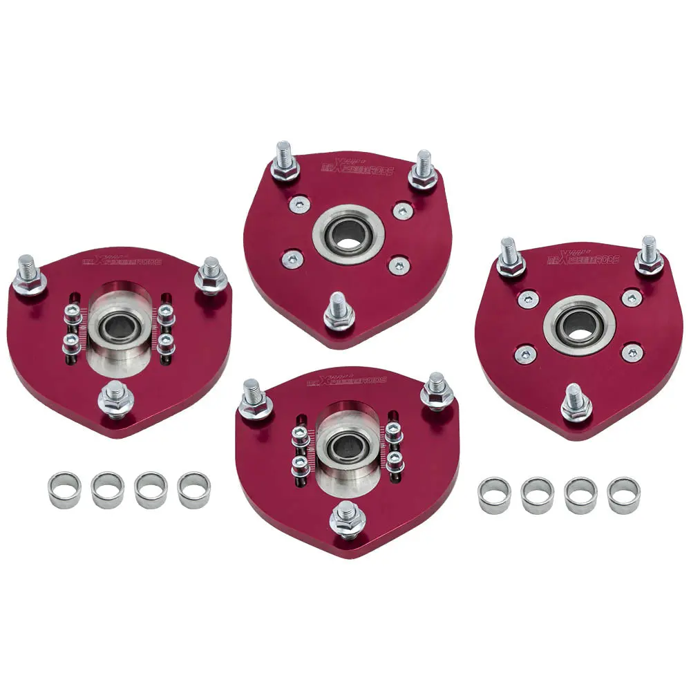 4Pcs Coilover Kits Camber Plates Top Hat Mounts Toyota Camry Xv40 07-11 1