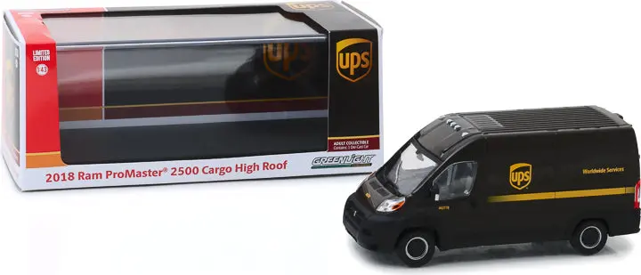 Greenlight 86156 1:43 2018 Ram 2500 Cargo Van Ups United Parcel Services 1