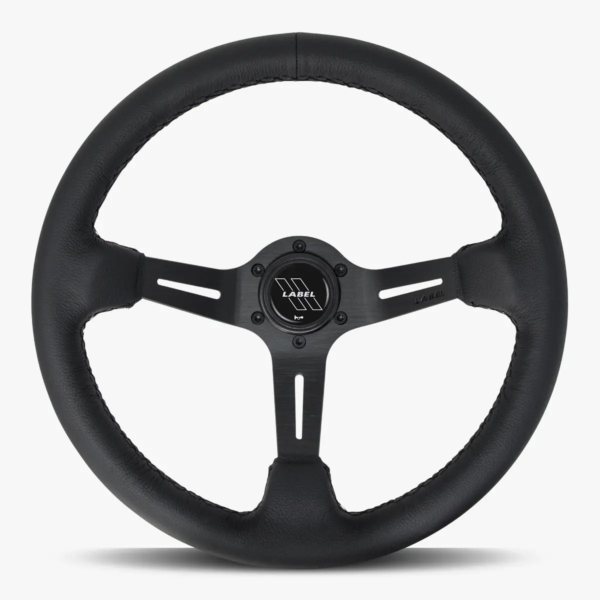 The Le Mans Black Leather Steering Wheel With Black Spoke And Black Stitch 1