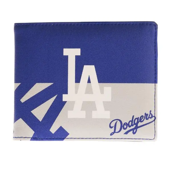 Los Angeles Dodgers Mlb Men's Printed Logo Leather Bi-Fold Wallet 1