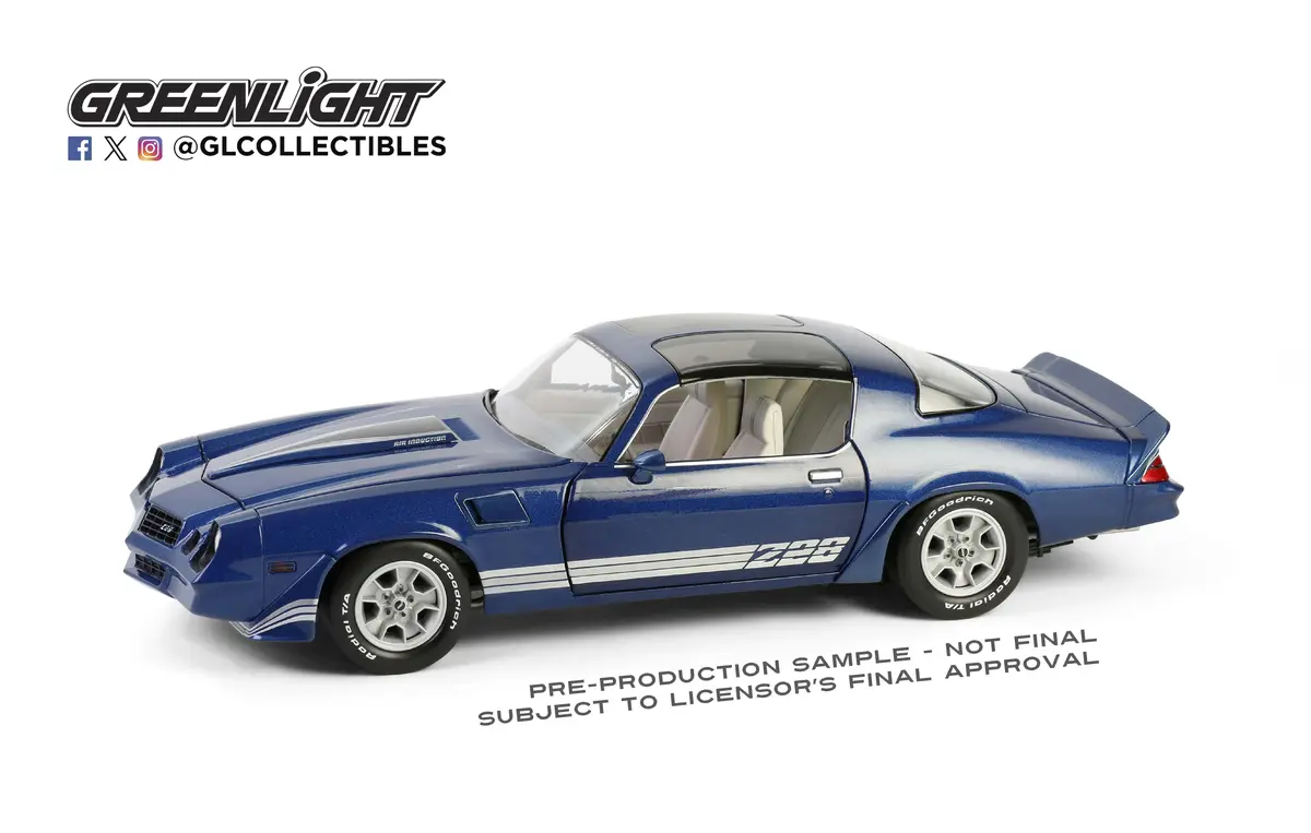 Greenlight 13691 1:18 1980 Chevrolet Camaro Z/28 (Dark Blue) T-Tops 1