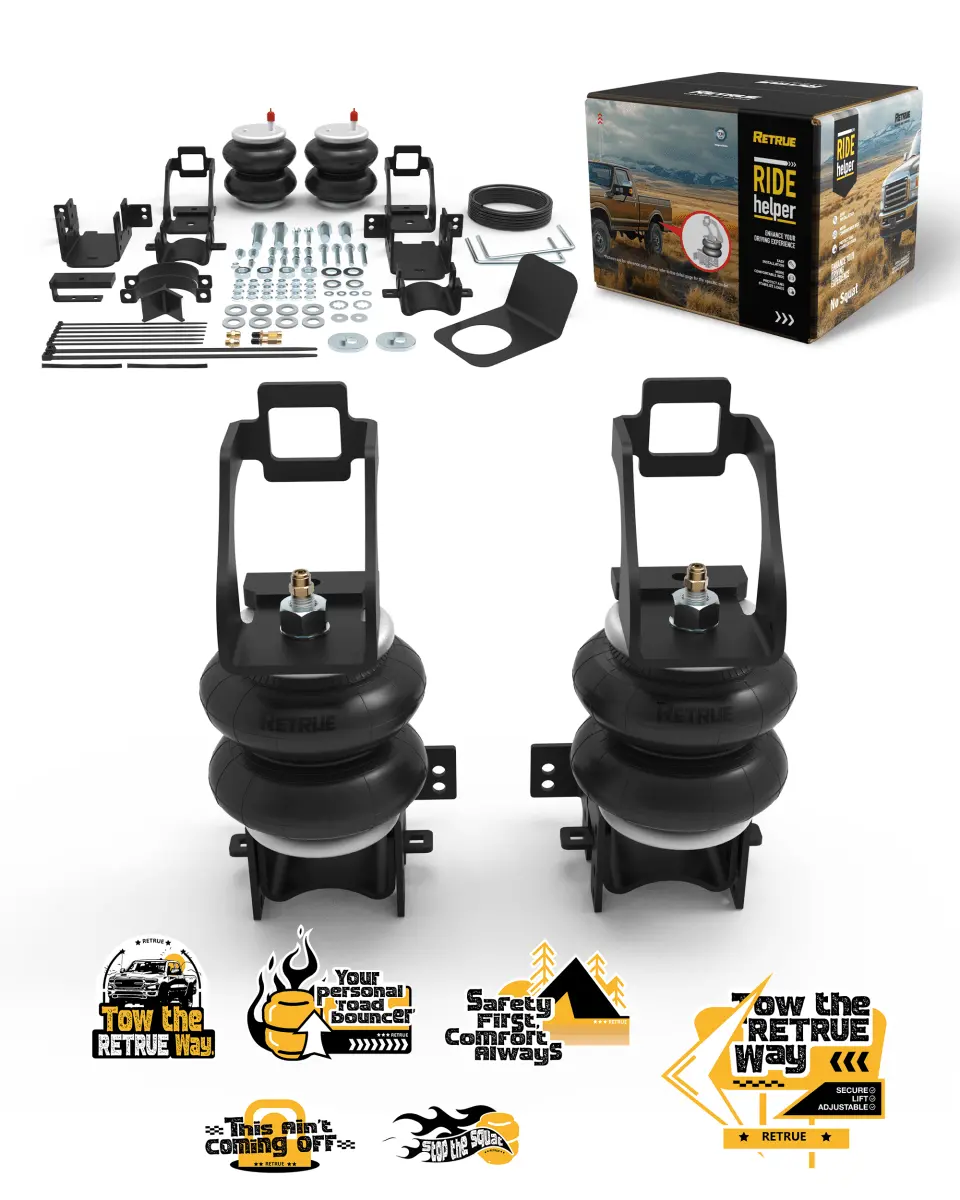 Retrue Rear Air Helper Spring Kit for Ford F-250/F-350 (1999–2004, 2008–2010) – 5,000 lb Capacity, Firestone Ride-Rite 2550 Compatible