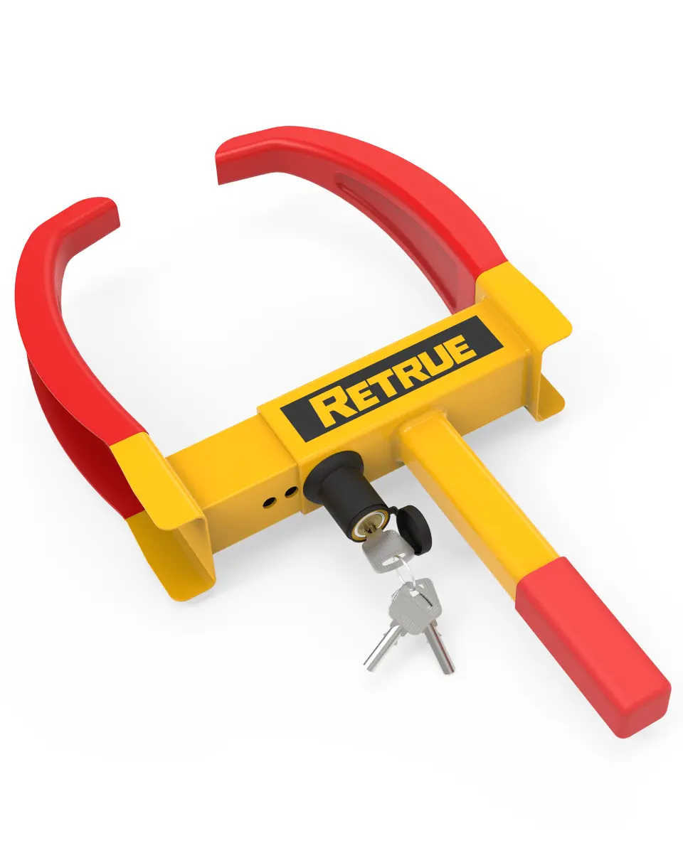 Retrue Dual-Package Trailer Tire Lock Clamp – Anti-Theft Wheel Boot for 7"–11" Rims, Reinforced Steel Construction