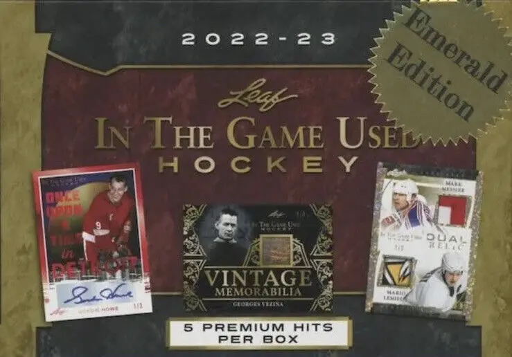 2022-23 Leaf In The Game Used Hockey Hobby - Emerald Edition 1