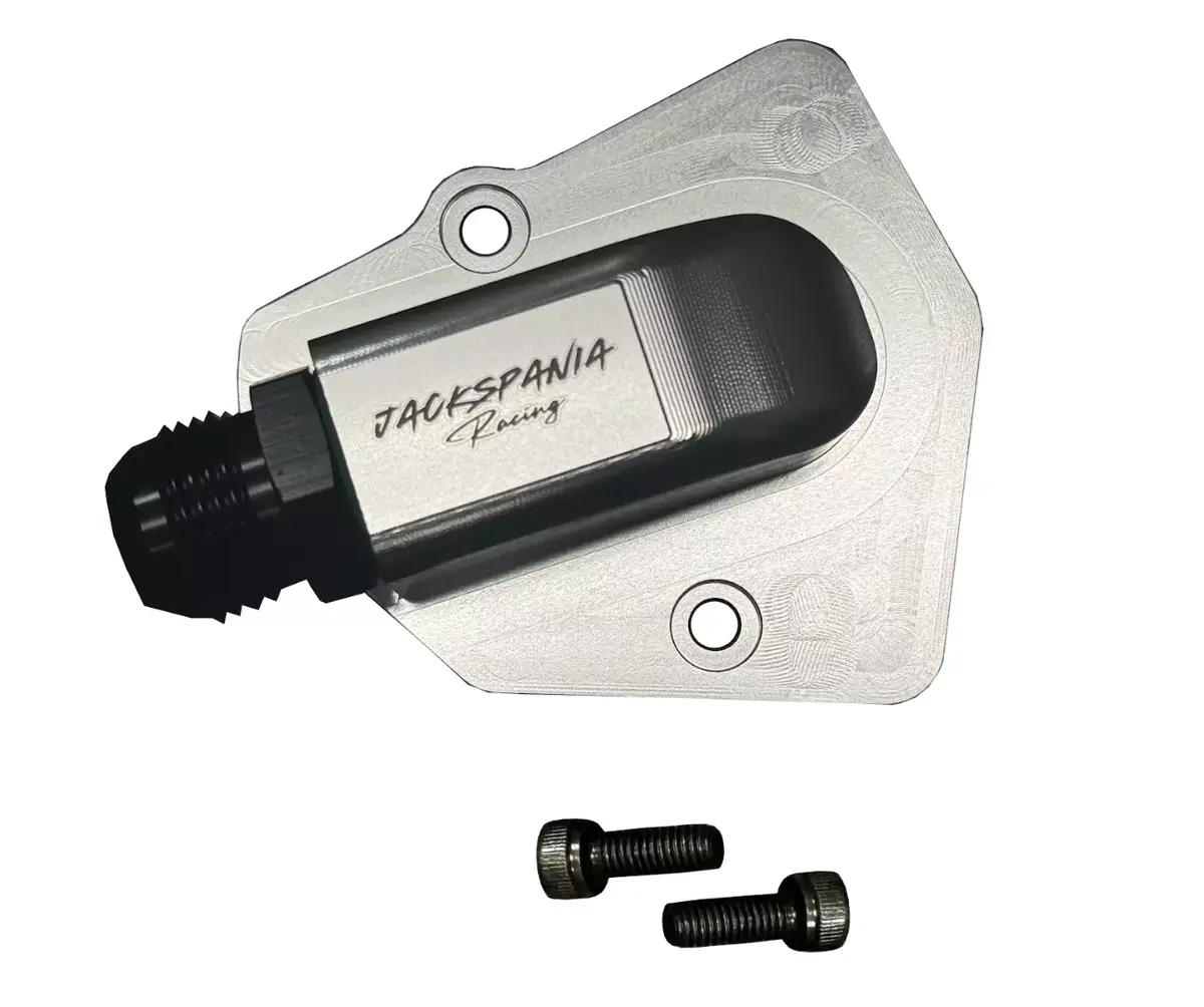 Jackspania K Series K20 K24 For Skunk2 Timing Cover Tensioner Oil Return Drain 1