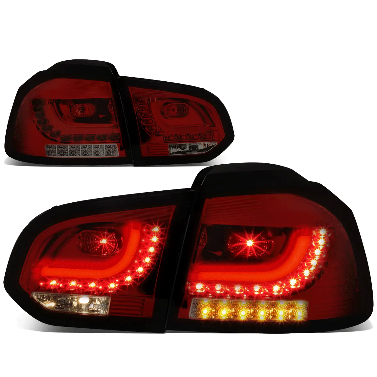 For 2010-2014 Vw Volkswagen Golf Hatchback Led Tail Brake Light Stop Lamp Smoked 1