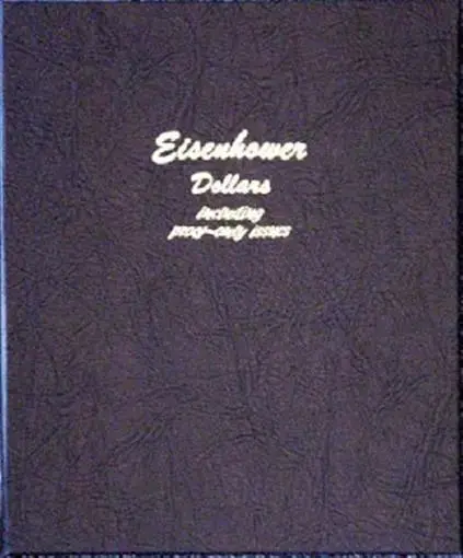 Dansco Album For Us Eisenhower Dollar Coins W/ Proofs, 1971-1978 Model 8176 1