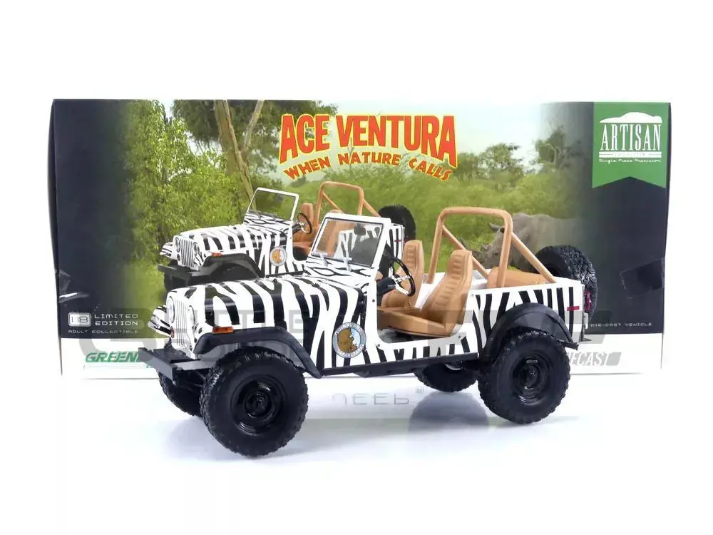 Greenlight 19115 1:18 1976 Jeep Cj-7 "Ace Ventura" When Nature Calls 1
