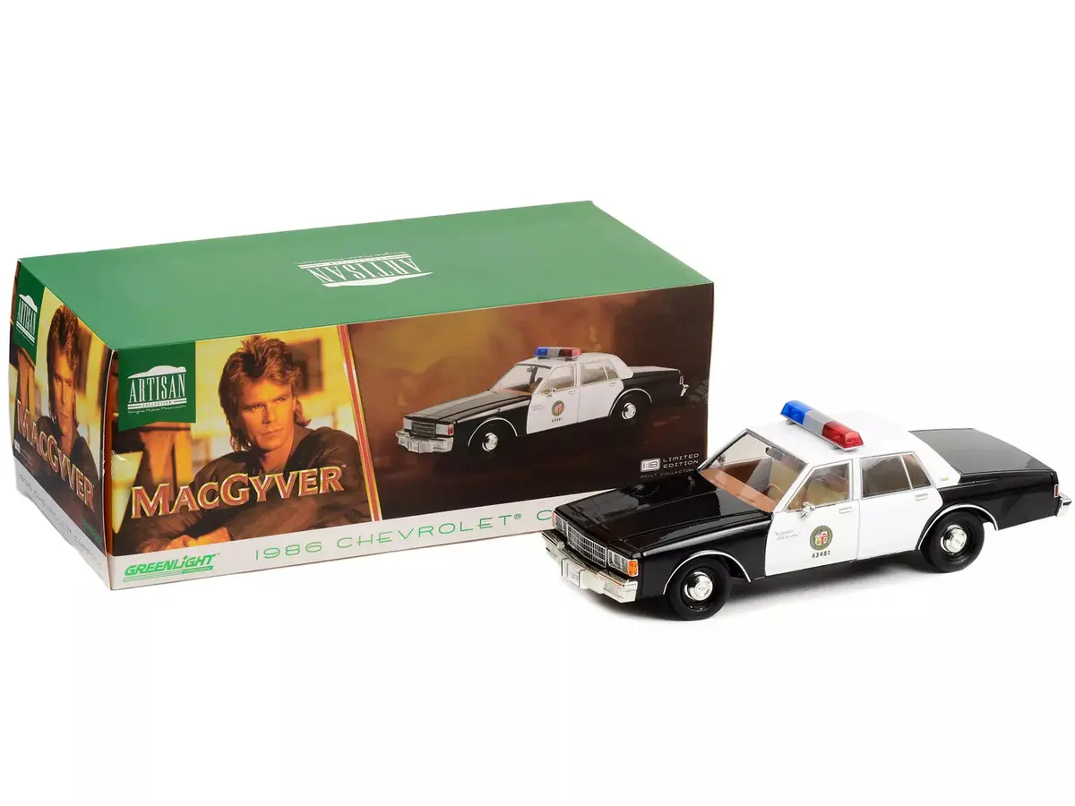 Greenlight 19126 1:18 1986 Chevrolet Caprice Macgyver Los Angles Police 1