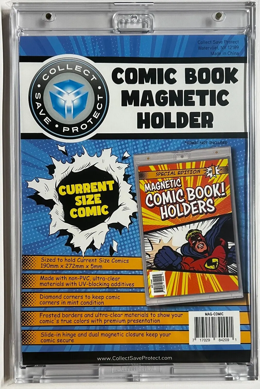 Csp Current Size Comic Book Magnetic Holder Uv Protected 1