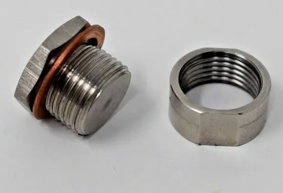 O2 Oxygen Sensor 18X1.5Mm Stainless Steel Weld-On Bung And Zinc-Coated Plug Kit 1