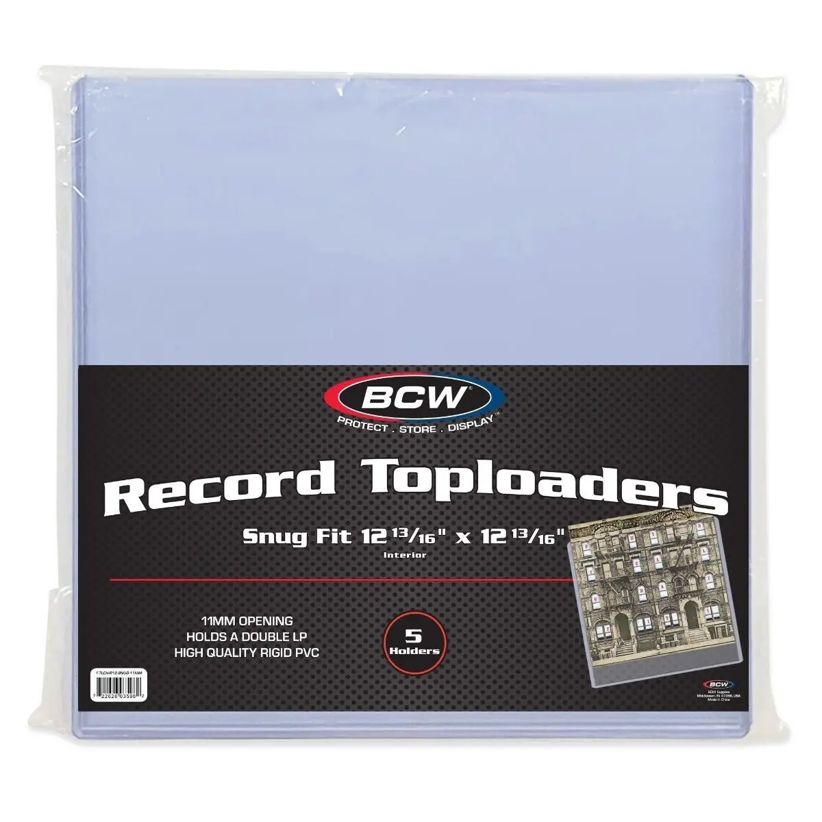 Bcw 5-Count Clear 12-Inch Toploader Record Album 11Mm Snug Fit 1