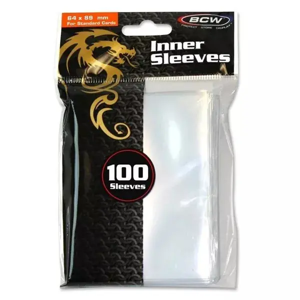 Bcw Standard Gaming Card Clear 64X89 Inner Sleeves Magic Mtg Pokemon 1