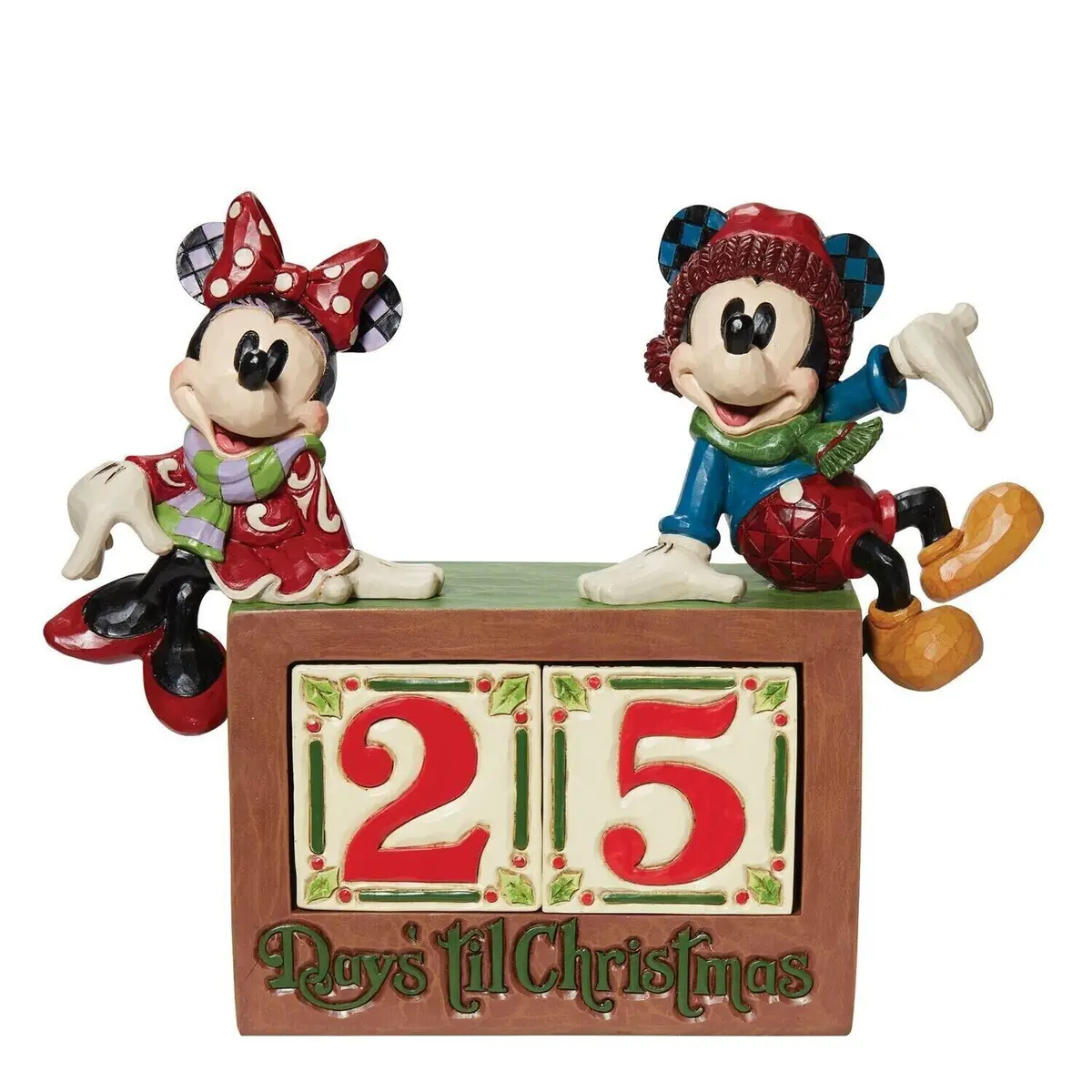 Mickey & Minnie Countdown To Christmas Block By Jim Shore 1