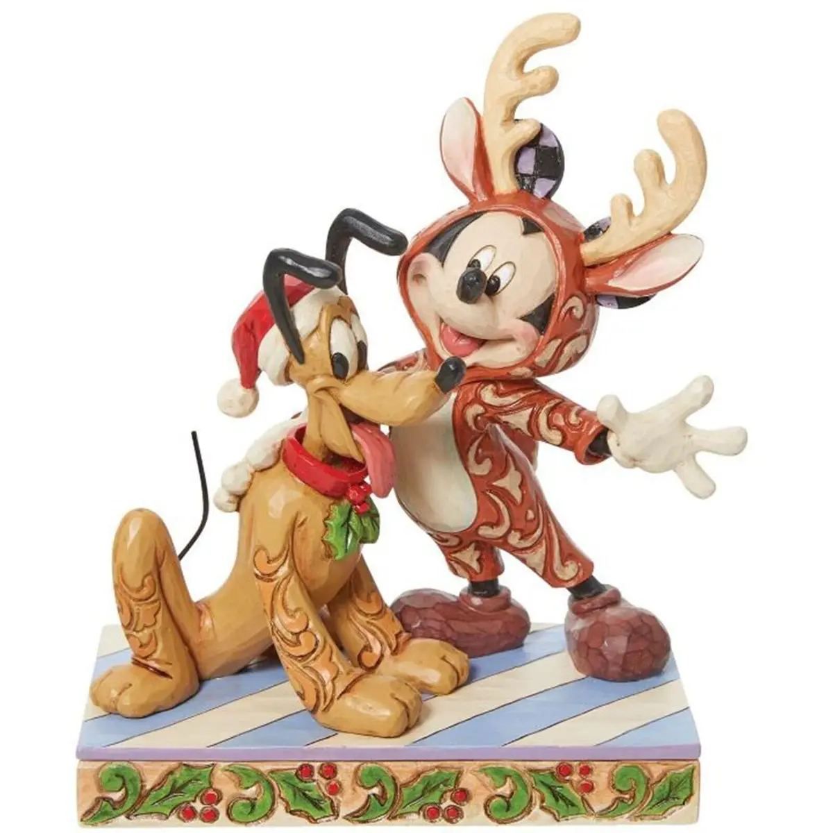 Disney Traditions Festive Friends Mickey Reindeer With Pluto 1