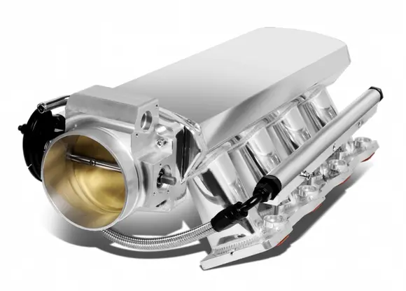 92Mm Sheet Metal Fabricated Intake Manifold With Throttle Body For Ls1, Ls2, Ls6, Lsx 1