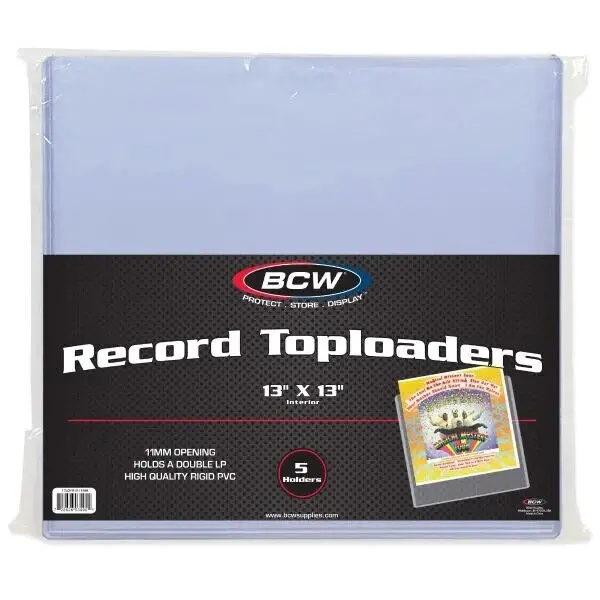 Bcw 5-Count Clear 12-Inch Toploader Record Album 11Mm Sleeve Holder 1