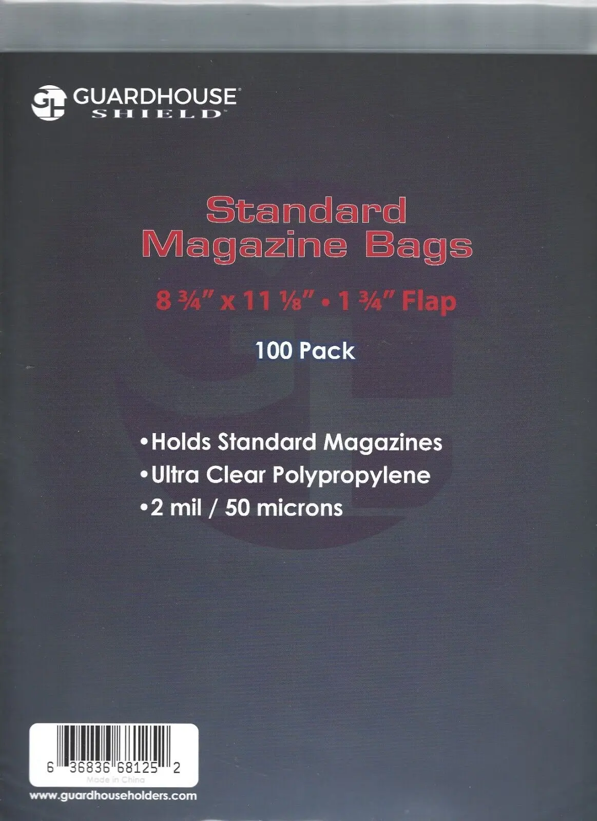 Guardhouse Shield Bag For Standard Magazines - 8 3/4 X 11 1/8 + 1 3/4 Flap 1