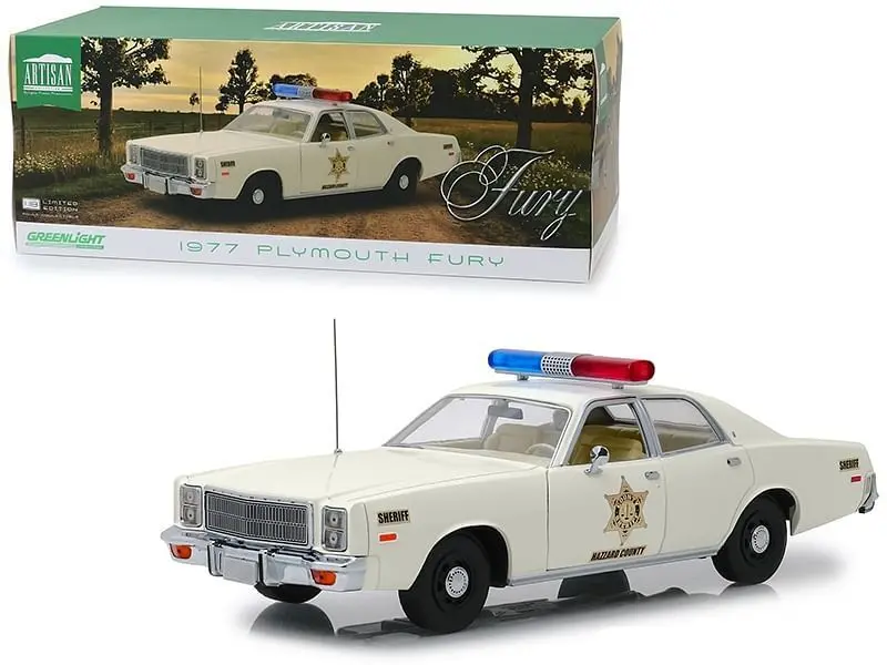 Greenlight 19055 1:18 1977 Plymouth Fury Dukes Of Hazzard County Sheriff 1