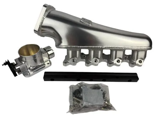 Billet Intake Manifold For S13 Sr20 Sr20det Fuel Rail 76Mm Throttle Body Set 2